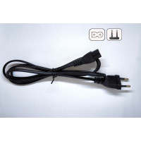 IEC320 C7 / C7P polarisiert rechteckig Netzkabel Stromkabel mit EU Stecker 1.5m