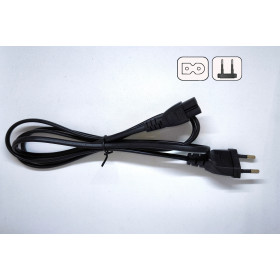 IEC-320-C7P Netzkabel Stromkabel mit EU Stecker 1.5m