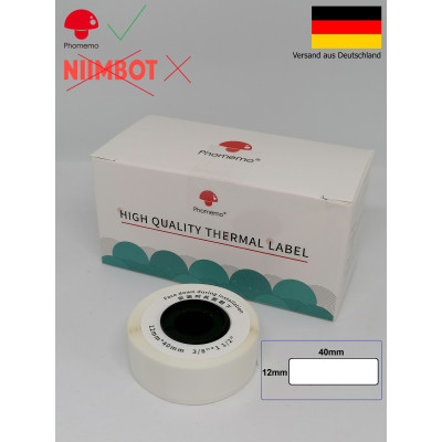 Original Phomemo D30 Thermal Label Paper 12*40mm